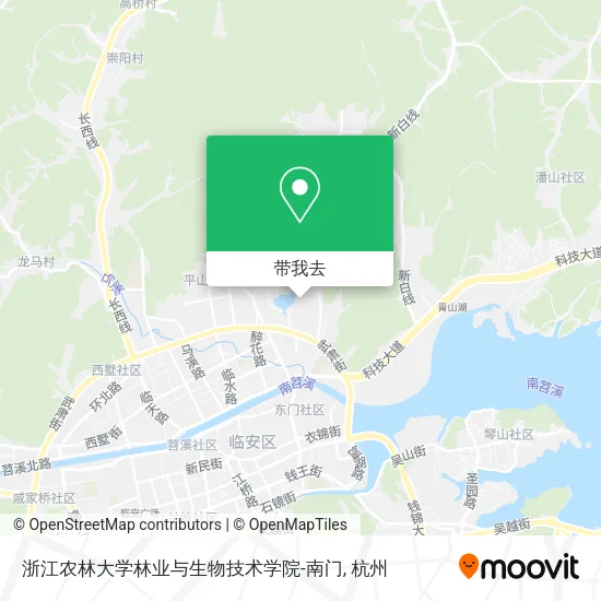 浙江农林大学林业与生物技术学院-南门地图