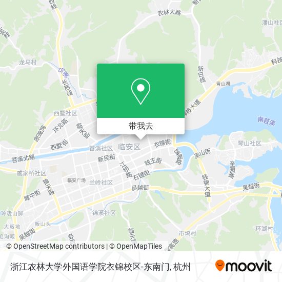 浙江农林大学外国语学院衣锦校区-东南门地图