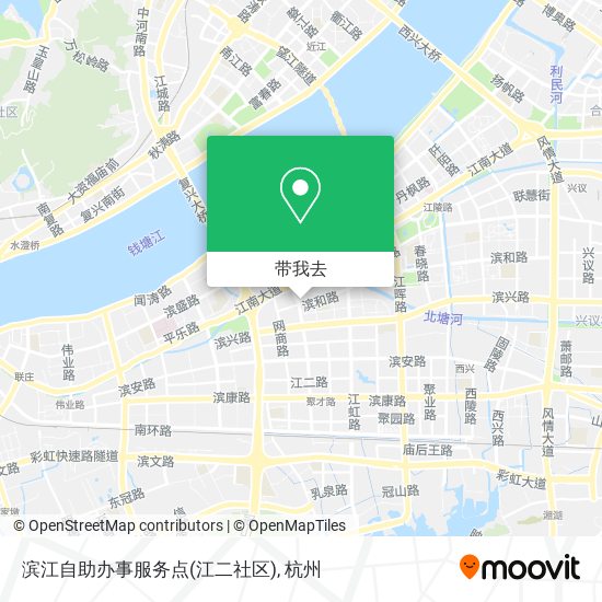 滨江自助办事服务点(江二社区)地图
