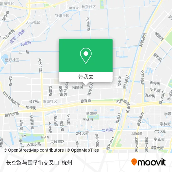 长空路与围垦街交叉口地图