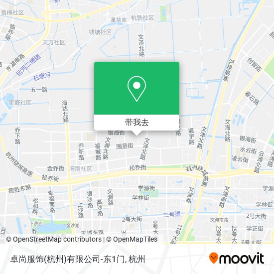 卓尚服饰(杭州)有限公司-东1门地图