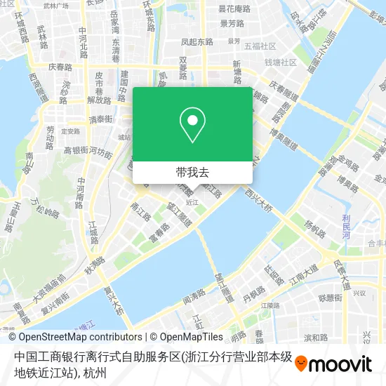 中国工商银行离行式自助服务区(浙江分行营业部本级地铁近江站)地图