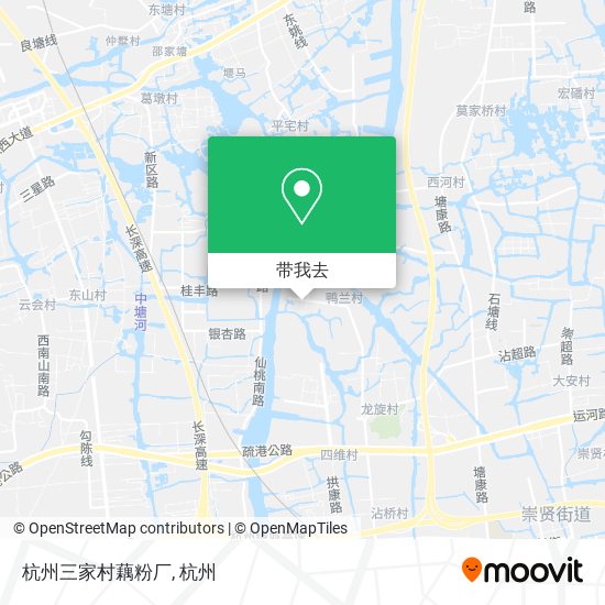 杭州三家村藕粉厂地图