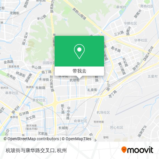 杭玻街与康华路交叉口地图
