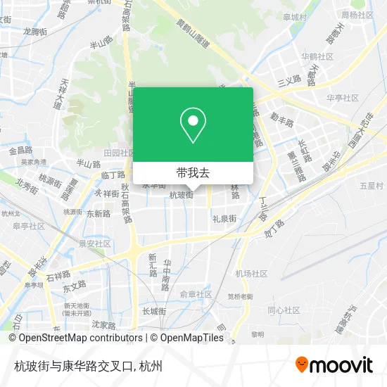 杭玻街与康华路交叉口地图