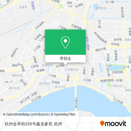 杭州金禾街230号鑫龙参茸地图