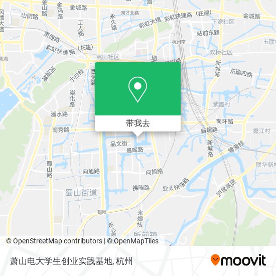 萧山电大学生创业实践基地地图