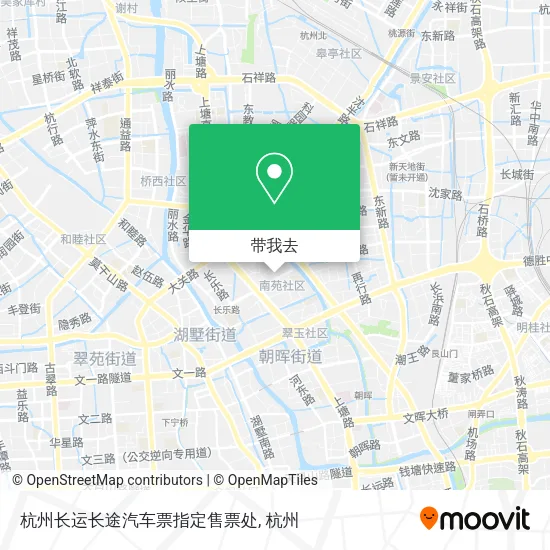 杭州长运长途汽车票指定售票处地图