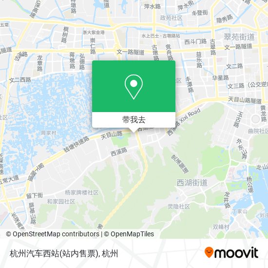 杭州汽车西站(站内售票)地图