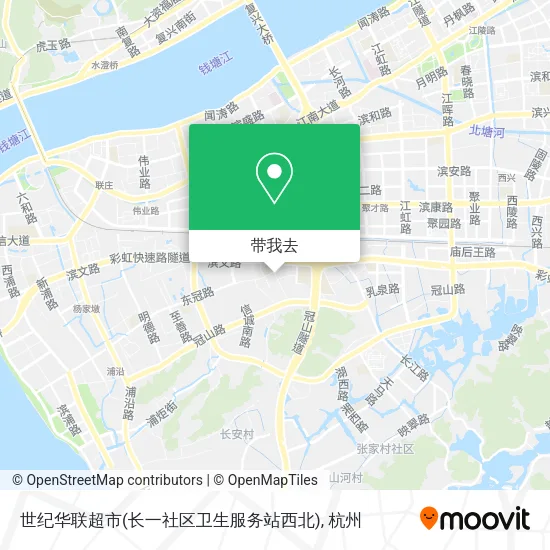 世纪华联超市(长一社区卫生服务站西北)地图