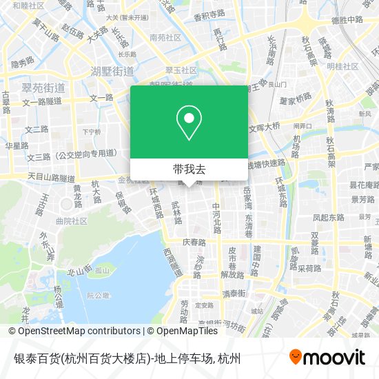 银泰百货(杭州百货大楼店)-地上停车场地图