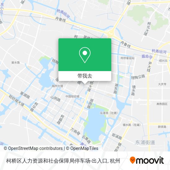 柯桥区人力资源和社会保障局停车场-出入口地图