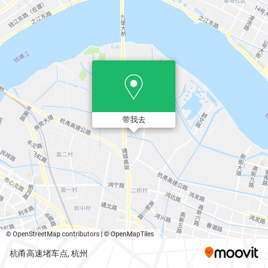 杭甬高速堵车点地图