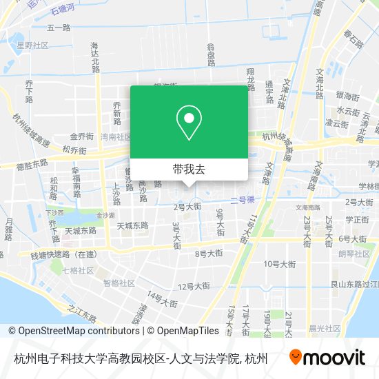 杭州电子科技大学高教园校区-人文与法学院地图