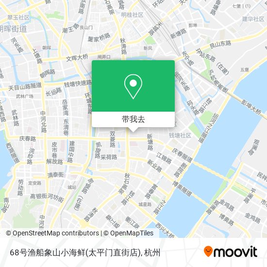 68号渔船象山小海鲜(太平门直街店)地图