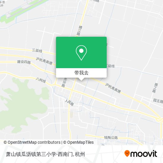 萧山镇瓜沥镇第三小学-西南门地图