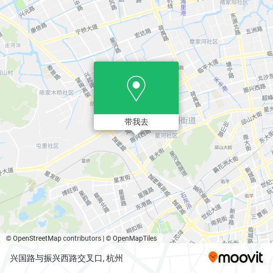 兴国路与振兴西路交叉口地图