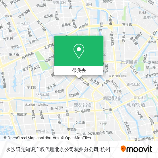 永煦阳光知识产权代理北京公司杭州分公司地图