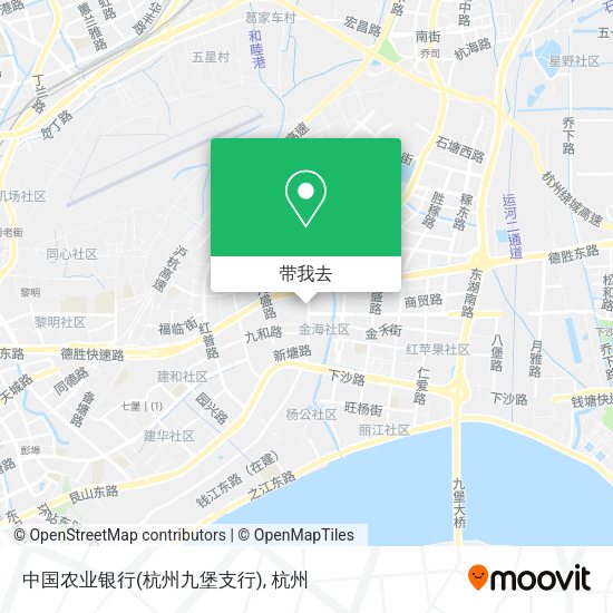 中国农业银行(杭州九堡支行)地图