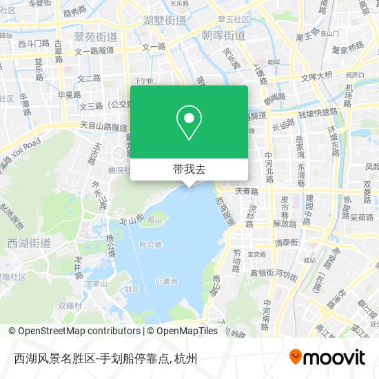 西湖风景名胜区-手划船停靠点地图