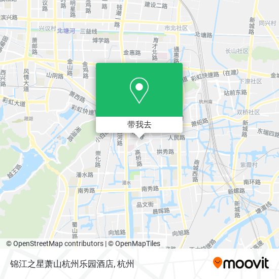 锦江之星萧山杭州乐园酒店地图
