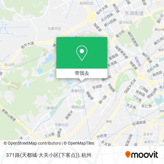 371路(天都城-大关小区(下客点))地图