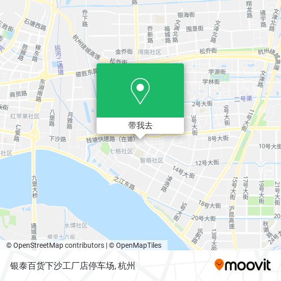 银泰百货下沙工厂店停车场地图
