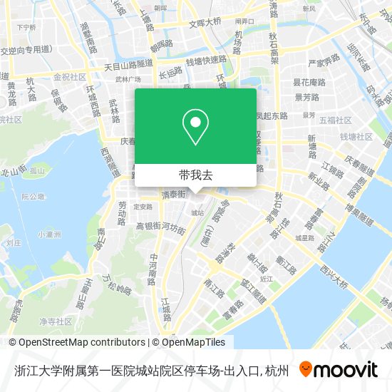 浙江大学附属第一医院城站院区停车场-出入口地图