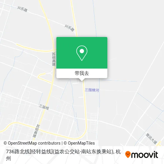 736路北线[经转益线](益农公交站-南站东换乘站)地图