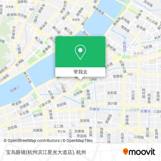 宝岛眼镜(杭州滨江星光大道店)地图