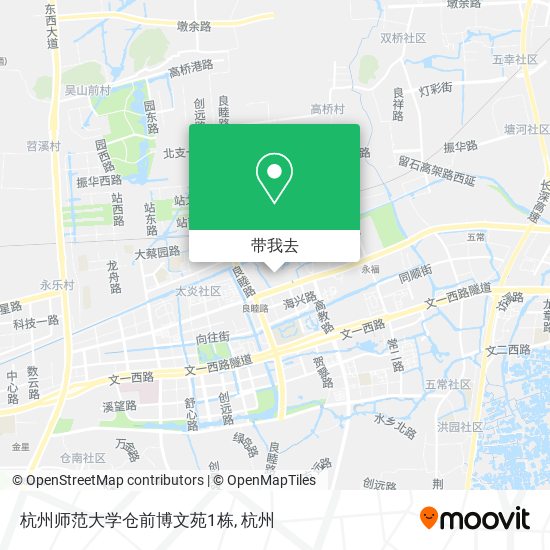 杭州师范大学仓前博文苑1栋地图