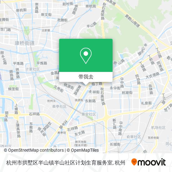 杭州市拱墅区半山镇半山社区计划生育服务室地图