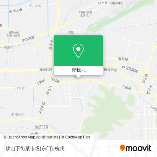 坎山下街菜市场(东门)地图
