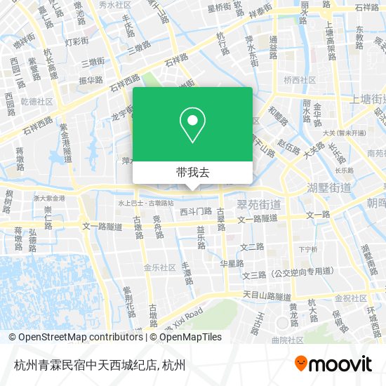 杭州青霖民宿中天西城纪店地图