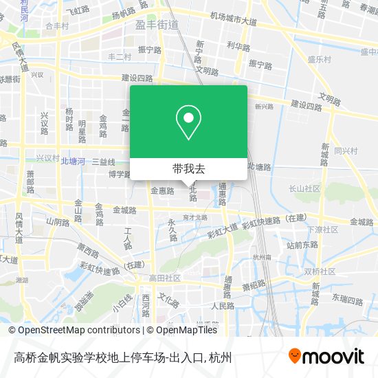 高桥金帆实验学校地上停车场-出入口地图