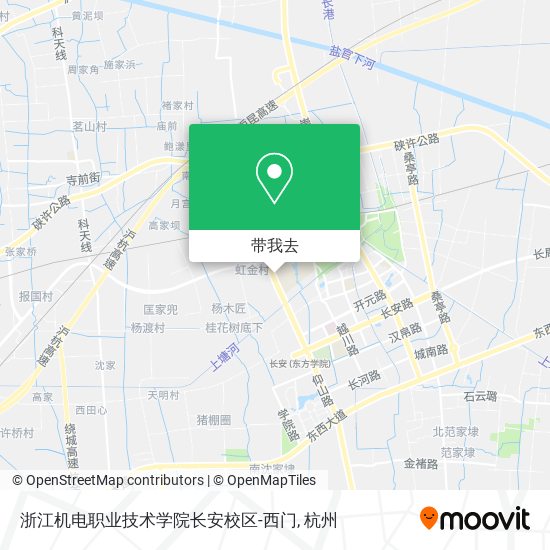 浙江机电职业技术学院长安校区-西门地图