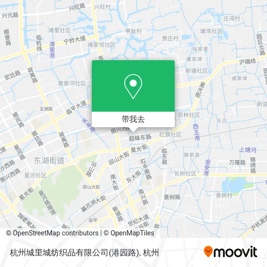 杭州城里城纺织品有限公司(港园路)地图