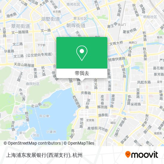 上海浦东发展银行(西湖支行)地图