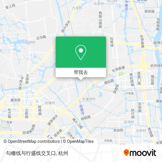 勾栅线与行盛线交叉口地图
