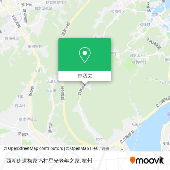 西湖街道梅家坞村星光老年之家地图