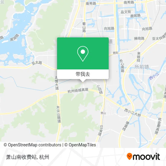 萧山南收费站地图