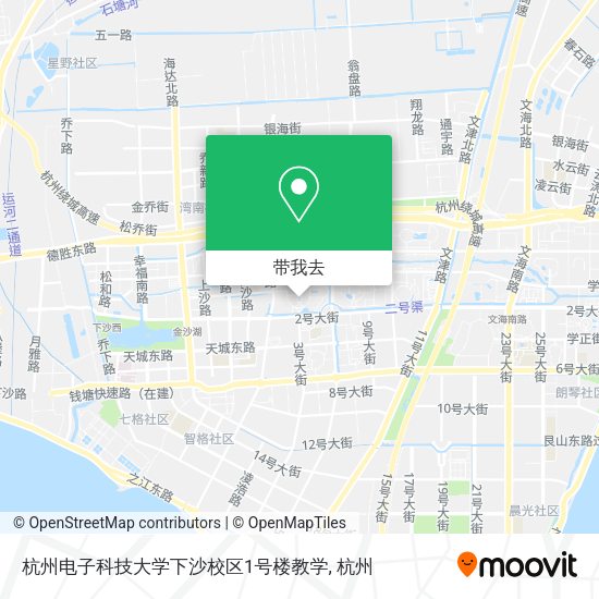 杭州电子科技大学下沙校区1号楼教学地图