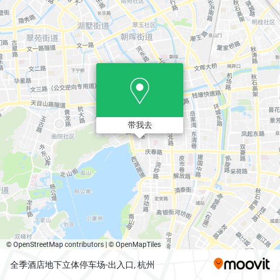 全季酒店地下立体停车场-出入口地图