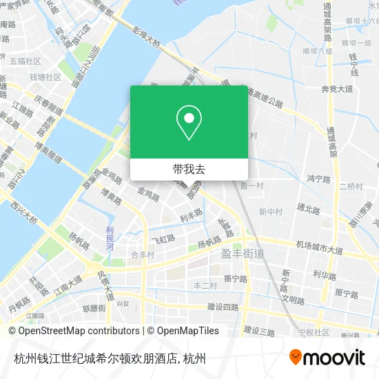 杭州钱江世纪城希尔顿欢朋酒店地图