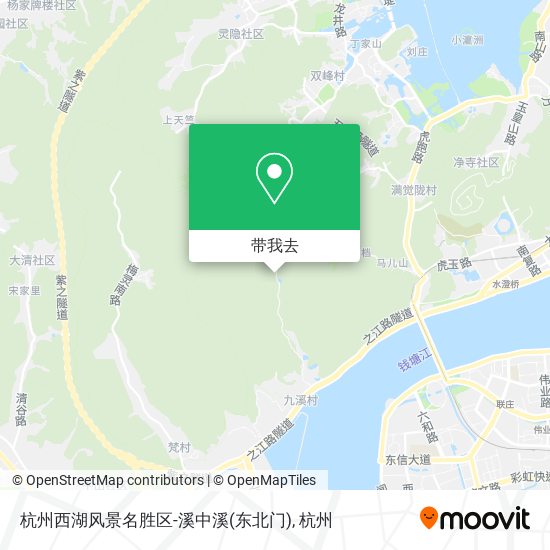 杭州西湖风景名胜区-溪中溪(东北门)地图