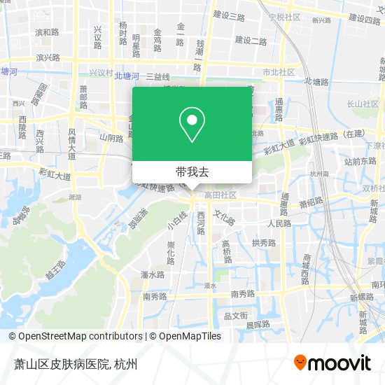 萧山区皮肤病医院地图