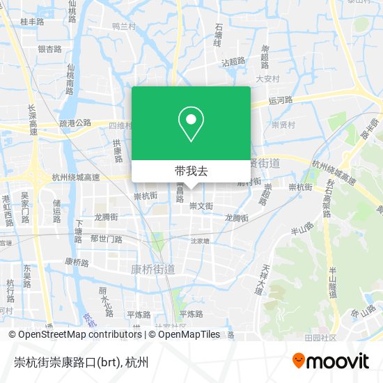 崇杭街崇康路口(brt)地图