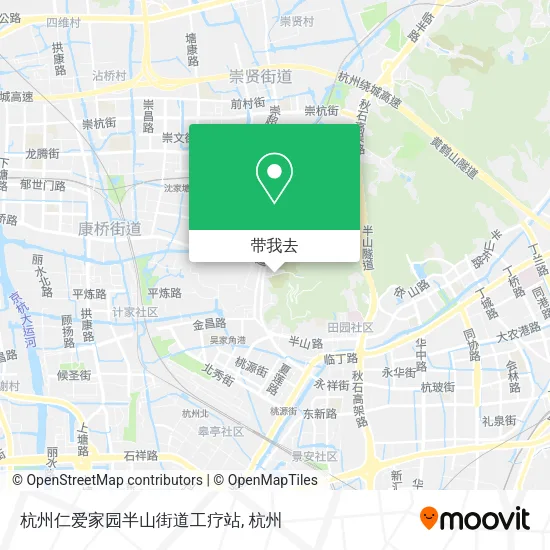 杭州仁爱家园半山街道工疗站地图