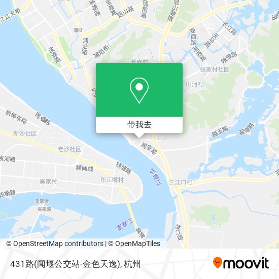 431路(闻堰公交站-金色天逸)地图