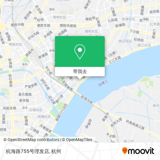 杭海路755号理发店地图